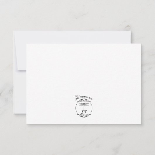 Barnwood en Daisies Bruiloft RSVP Kaartje (Achterkant)