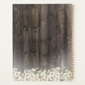 Barnwood en Daisies Rustic Planner (Achterkant)