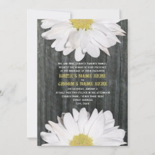 Barnwood et Daisy Faire-part de mariage