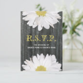 Barnwood et Daisy Mariage Small RSVP (Debout devant)