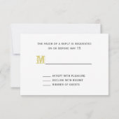 Barnwood et Daisy Mariage Small RSVP (Dos)