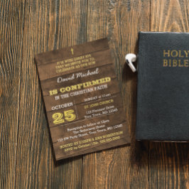 Barnwood Gold Bevestiging Uitnodiging