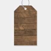 Barnwood Lights Aqua Bruiloft Dank u Cadeau Labels Cadeaulabel (Achterkant)