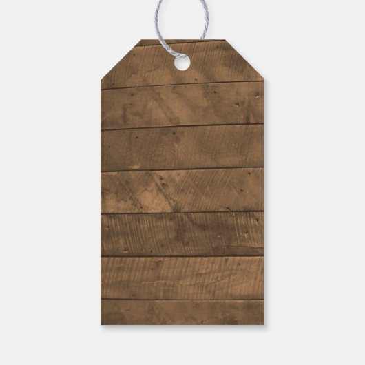 Barnwood Lights Aqua Bruiloft Dank u Cadeau Labels Cadeaulabel (Achterkant)