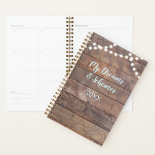 Barnwood Lights Aqua Rustic Jour Personnalisé