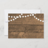 Barnwood Lights Bat mitzvah rose carte RSVP (Dos)