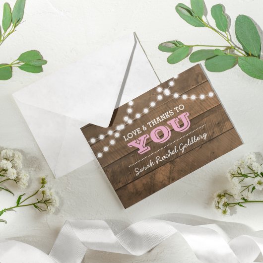 Barnwood Lights Bat mitzvah rose Merci Note