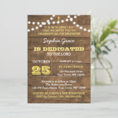 Barnwood Lights Gold Dedication Invitation (Debout devant)