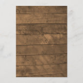 Barnwood Lights Goud Bruiloft Informatie Kaart (Achterkant)