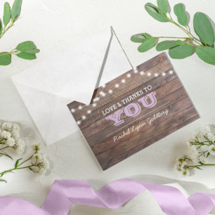 Barnwood Lights Lilac Bat mitzvah Merci Note