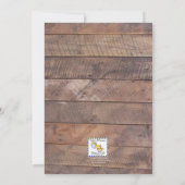 Barnwood Lights Pink Bachelorette Uitnodiging (Achterkant)