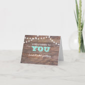 Barnwood Lights Turquoise Bat mitzvah Merci Note (Devant)