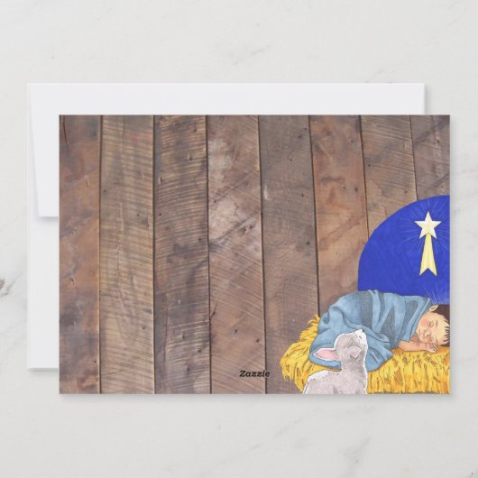 Barnwood Manger Carte de Noël (Dos)