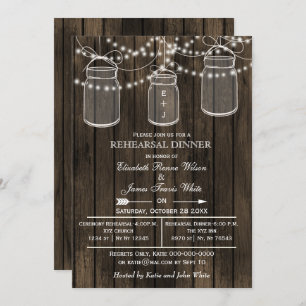 Barnwood, mason jars rustic repetitive nood kaart