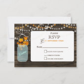 Barnwood metselaar val bruiloft RSVP 3.5 x 5 (Voorkant)