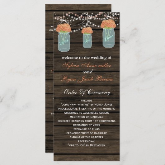 Barnwood metselaarpotten, koraal bloemen programma (Voorkant / Achterkant)