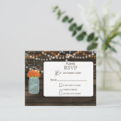Barnwood oranges fleurs mâchoires mariage RSVP (Debout devant)
