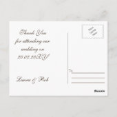 Barnwood Rustic Fall bruiloft Bedankt Briefkaart (Achterkant)