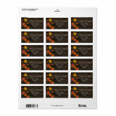 Barnwood Rustic Fall Wedding address label (Full Sheet)