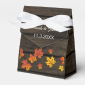 Barnwood Rustic Herfst bruiloft gunst doos Bedankdoosjes (Voorkant Zijde)