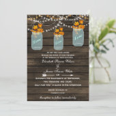 Barnwood, Rustic mason jar invitations mariages de (Debout devant)