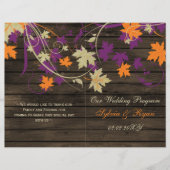 Barnwood Rustic prum programmes de mariage de auto (Devant)