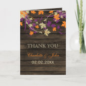 Barnwood Rustic prum tomber laisse mariage Merci (Devant)
