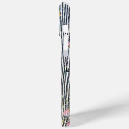 Barnwood script botanische waterverf bloemen Case-Mate iPhone case (Achterkant / Links)