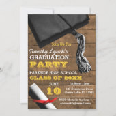 Barnwood Tassel Gold Graduation Invitation (Devant)