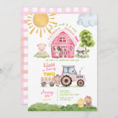 Barnyard 2e Verjaardag Uitnodiging (Voorkant / Achterkant)