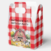 Barnyard Animals 1st. Birthday Party Bedankdoosjes (Geopend)