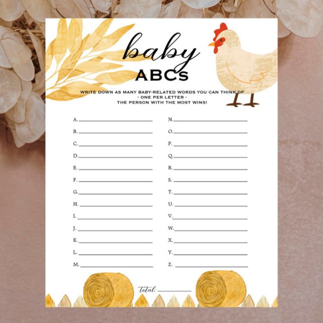 Barnyard Animals - Baby shower Baby ABCs Game (Creator heeft geüpload)