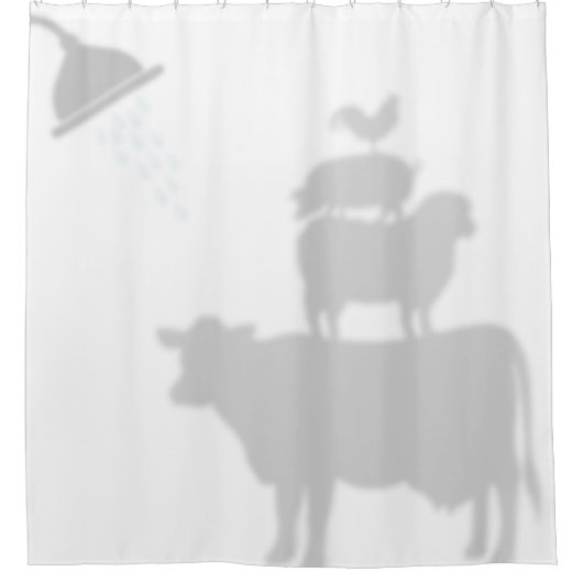 Barnyard Animals Shadow Silhouette Shadow Buddies Douchegordijn (Voorkant)