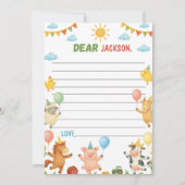Barnyard Animals Time Capsule Note Message Card Bedankkaart (Voorkant)
