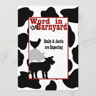 Barnyard Baby shower Kaart