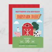 Barnyard Bash Uitnodiging (Voorkant / Achterkant)