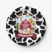 Barnyard Bash Verjaardagspapier Bord (Voorkant)