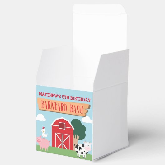 Barnyard Birthday Bash/Party Bedankdoosjes (Geopend)