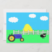 Barnyard Boerderij Birthday Invitation Kaart (Achterkant)