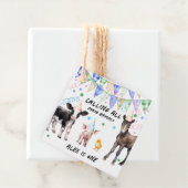 Barnyard Boerderij Dieren 1e Verjaardag Bedankjes Labels (In situ)