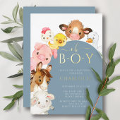 Barnyard Buddies Baby shower Folie Uitnodiging