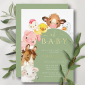 Barnyard Buddies Baby shower Folie Uitnodiging