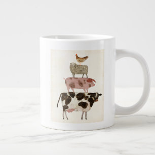 Barnyard Buds - Cow, Pig, Sheep en Hen Extra Grote Beker
