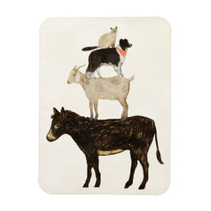 Barnyard Buds - Donkey, Goat, Dog, Cat Magneet