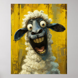Barnyard Burst – Hilarisch Schapenportret Poster