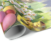 barnyard Chicken and Easter Eggs Holiday Cadeaupapier (Rol Hoek)