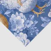 Barnyard Chickens and Botanical Pattern  Tissuepapier (Detail)