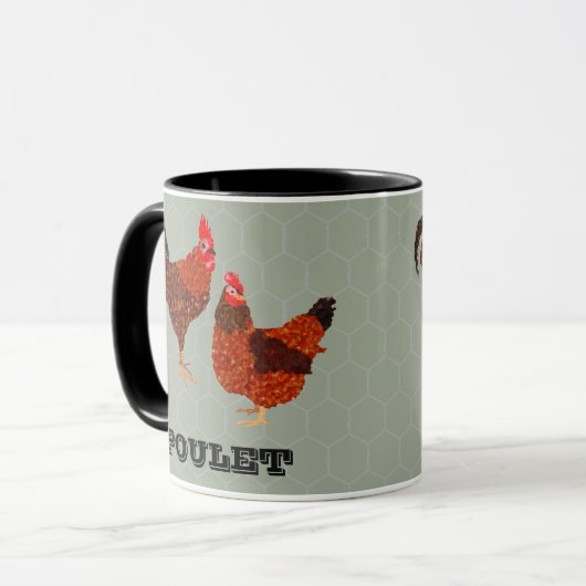 Barnyard Chickens Mok (Voorkant links)