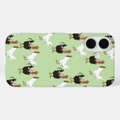  Barnyard Chickens Pattern over Green Case-Mate iPhone Case (Achterkant (horizontaal))