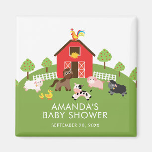 Barnyard Farm Animals Baby shower Favor Magnet Magneet